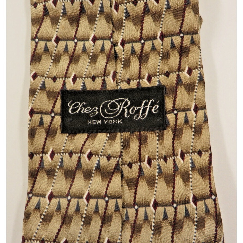 Browns‎ Chez Roffe New YOrk 100% Imported Silk Neck Tie 61" Long 4" Wide